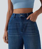 Jean Halara Flex™ taille haute large décontracté avec poches