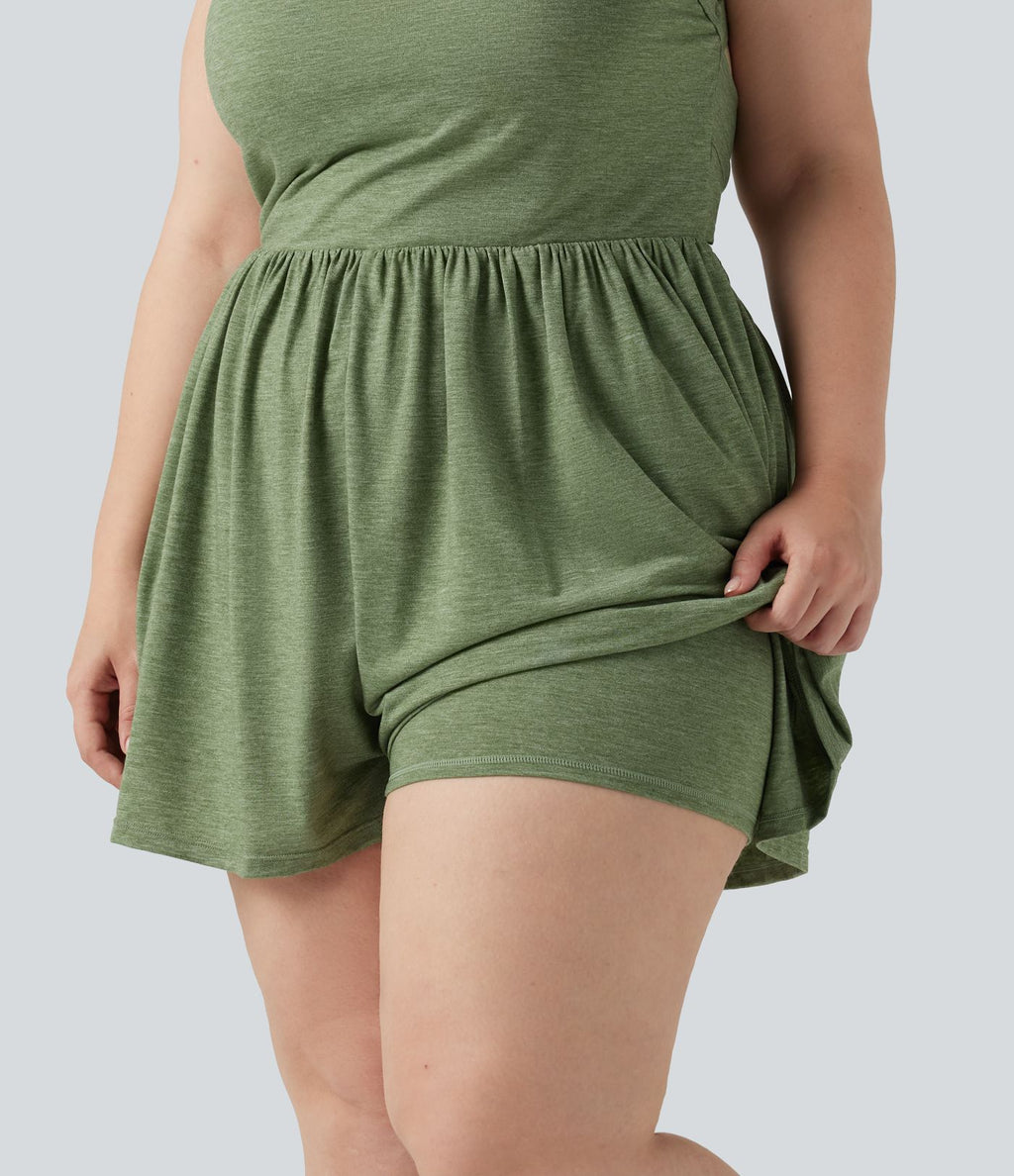Combishort grande taille avec coussinets amovibles, poches et design accès facile Easy Peasy