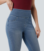 Legging denim Halara Flex™ 7/8 skinny push-up gainant taille haute avec poches
