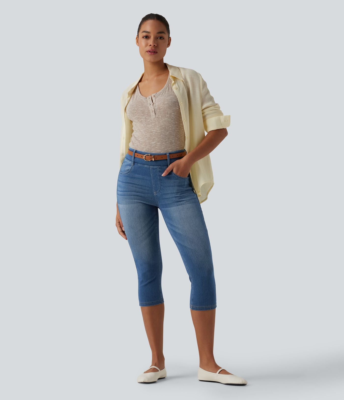 Jegging capri Halara Flex™ taille haute décontracté avec poches