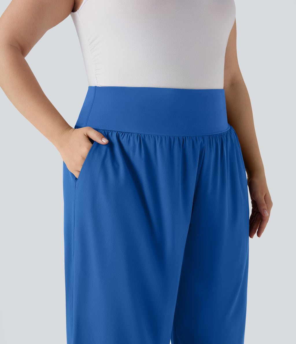 Pantalon tailleur gainant taille haute avec poches Halara Flex™