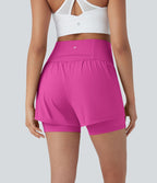 Short de yoga 2-en-1 SoftlyZero™ Airy taille très haute effet frais InstantCool 12,5 cm avec poches