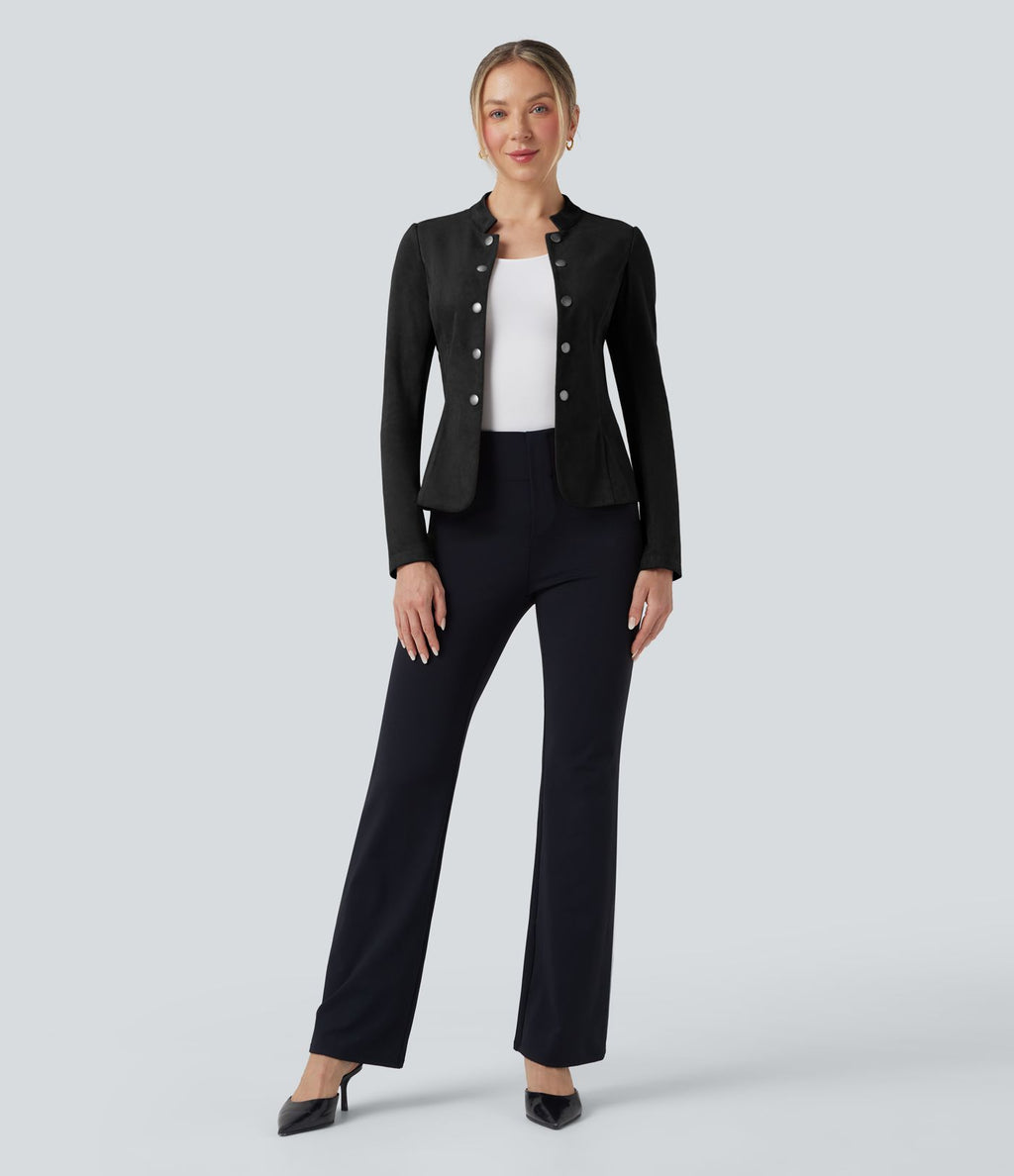 Veste de travail ajustée en daim manches longues