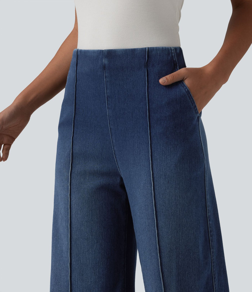 Halara Flex™ Jean large taille haute avec poches