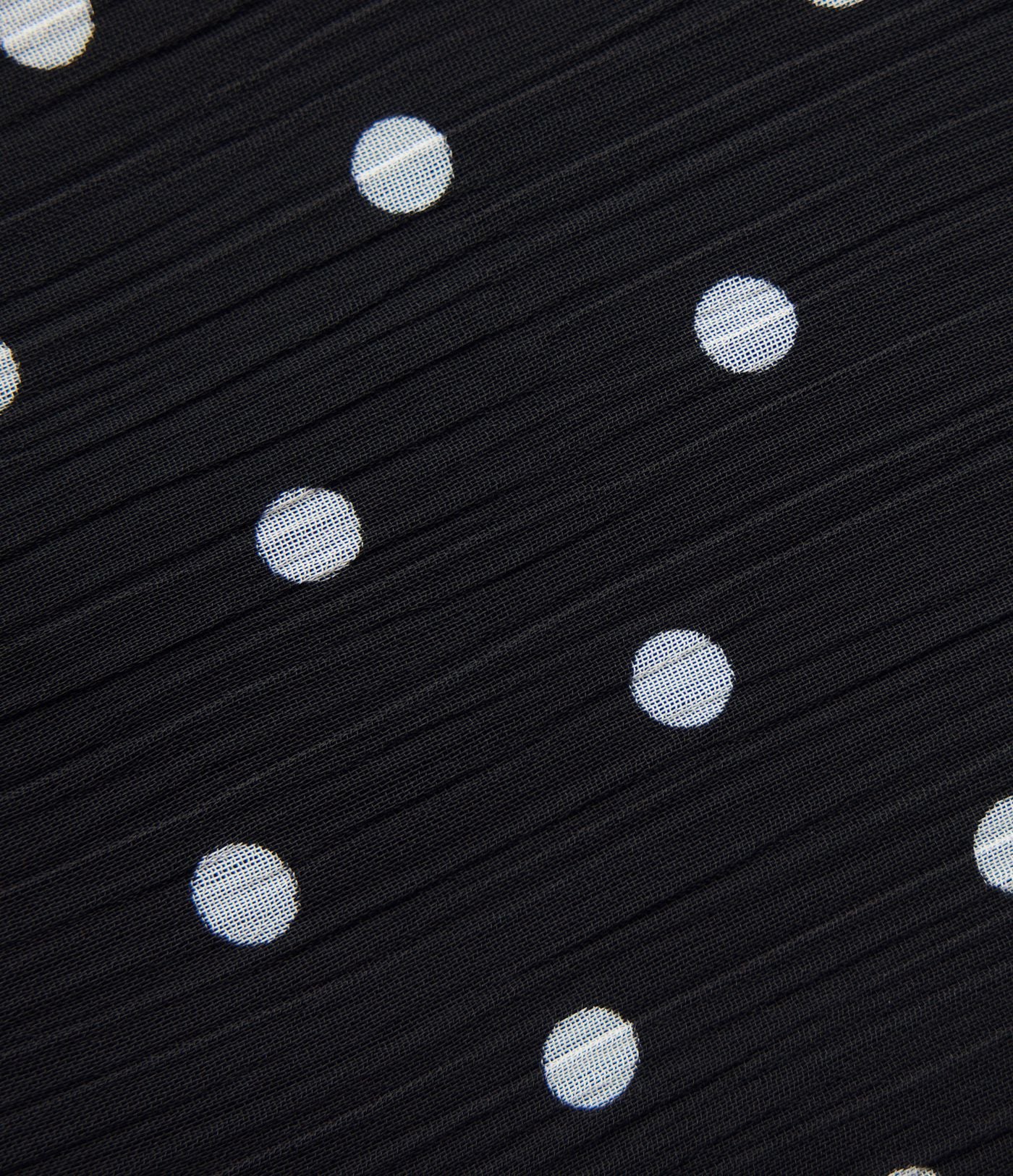 Jupe midi fluide sirène taille haute à pois
