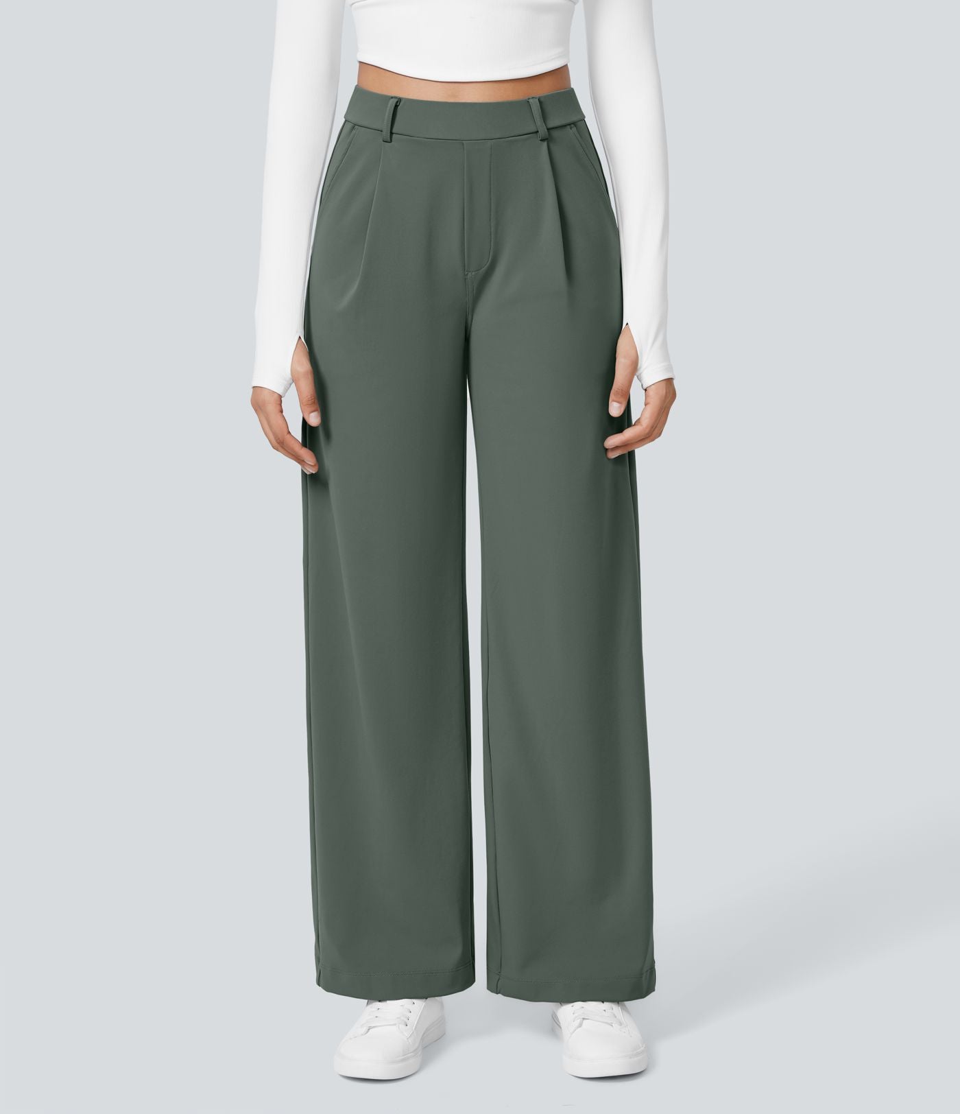Pantalon tailleur Halara Flex™ DayStretch coupe droite taille haute avec poches