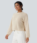 Pull décontracté col montant manches longues