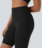 Short cycliste 22,8 cm d'entraînement gainant taille haute avec poches Halara UltraSculpt™