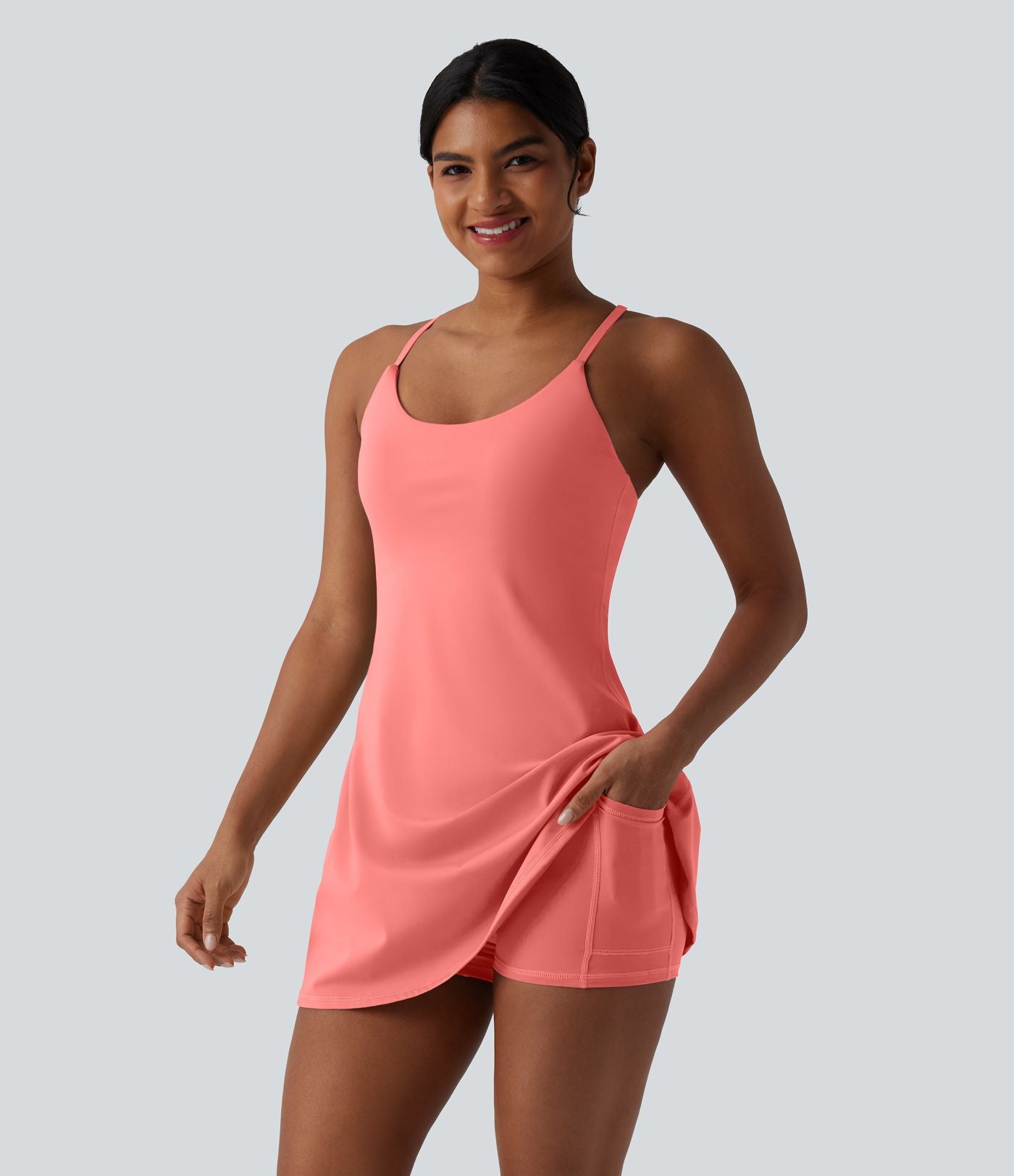 Robe sport SoftlyZero™ Plush ventre plat avec poches – Édition Easy Peasy
