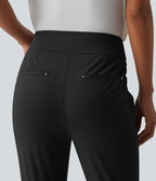 Pantalon de golf fuselé taille haute avec poches
