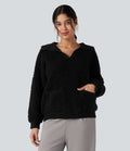 Pull col tailleur manches raglan longues avec poches