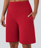 Bermuda SoftlyZero™ Airy de yoga taille haute avec poches multiples et effet frais InstantCool
