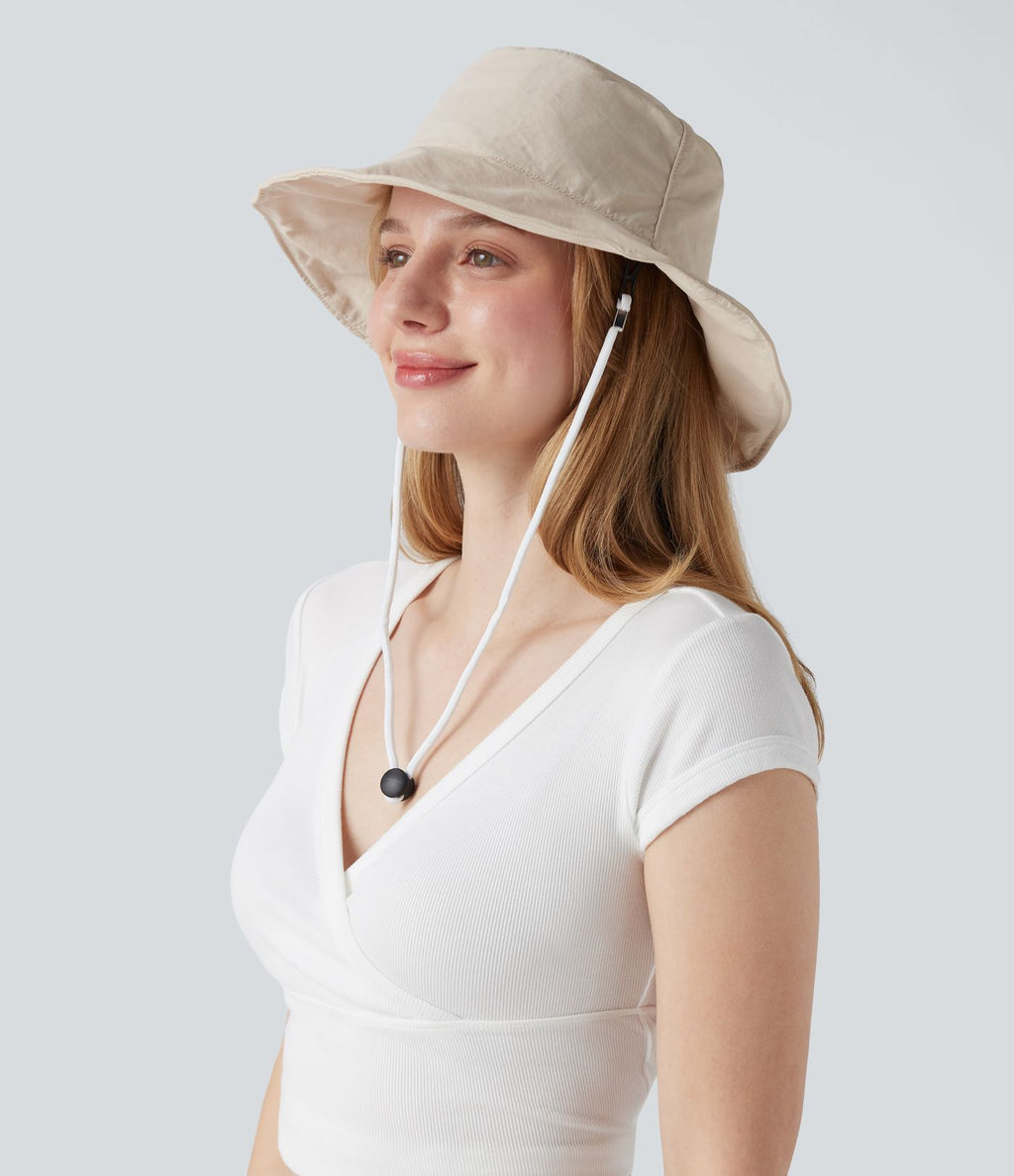 Chapeau de soleil large bord réglable - UPF40+