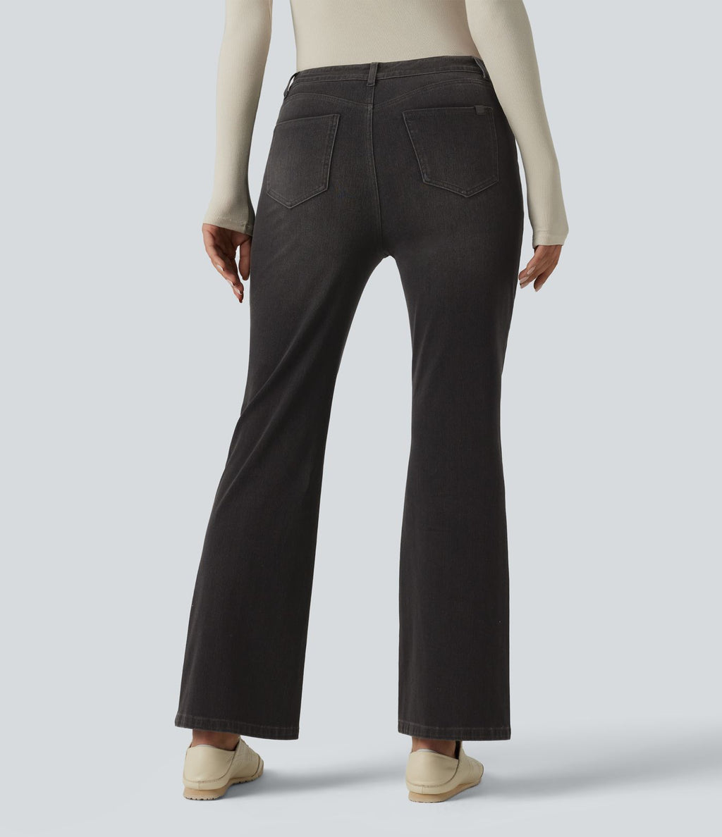 Halara Flex™ Jean bootcut casual taille mi-haute à boutons décoratifs avec poches