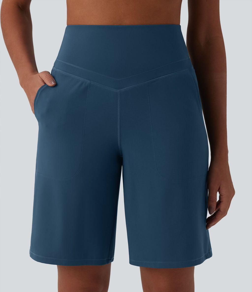 Bermuda de yoga Halara UltraSculpt™ gainant taille haute 25 cm avec poches