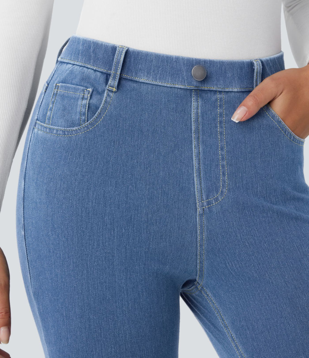 Leggings 7/8 de travail en denim taille haute avec poches Halara Flex™