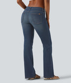 Jean bootcut Halara Flex™ taille basse délavé avec poches