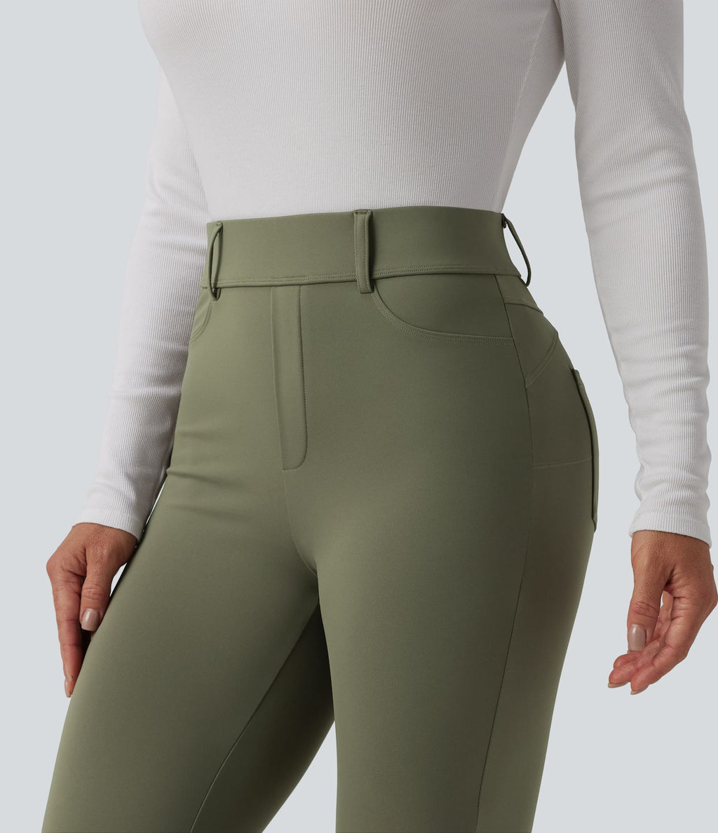 Legging thermique SoftlyZero™ Plush 7/8 taille haute avec poches
