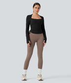 Veste yoga SoftlyZero™ Plush manches longues avec trous pour pouces et cordon de serrage