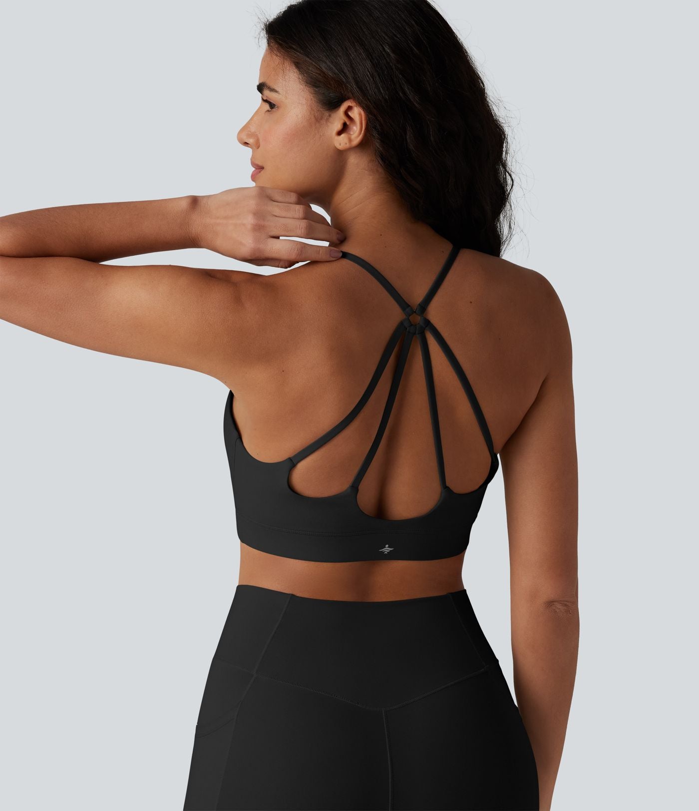 Brassière de sport yoga à col U et maintien léger