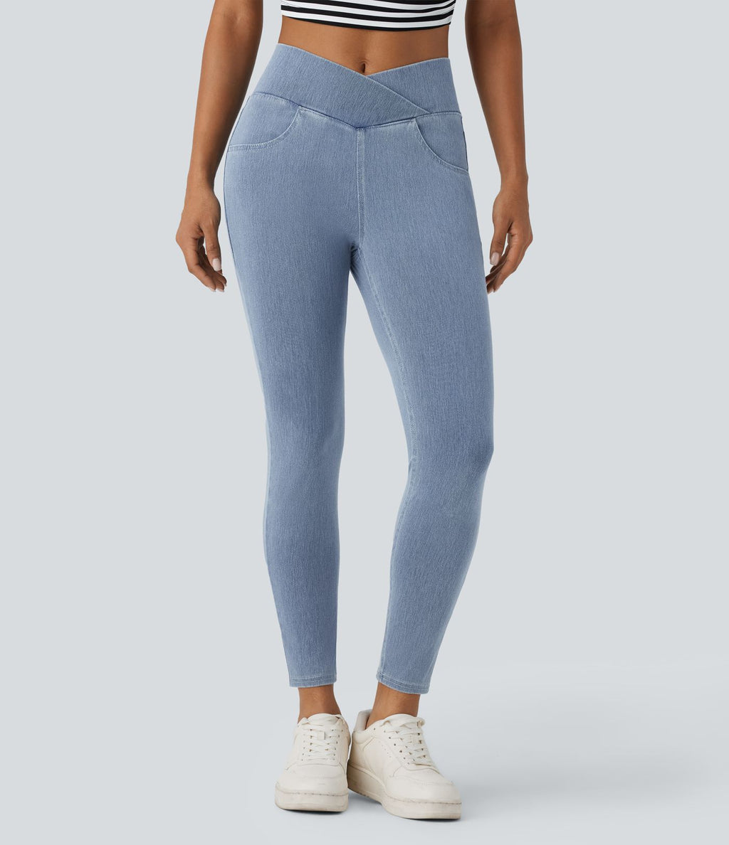 Halara Flex™ Jegging Travail Taille Haute Croisé Poches Multiples Tricot Extensible