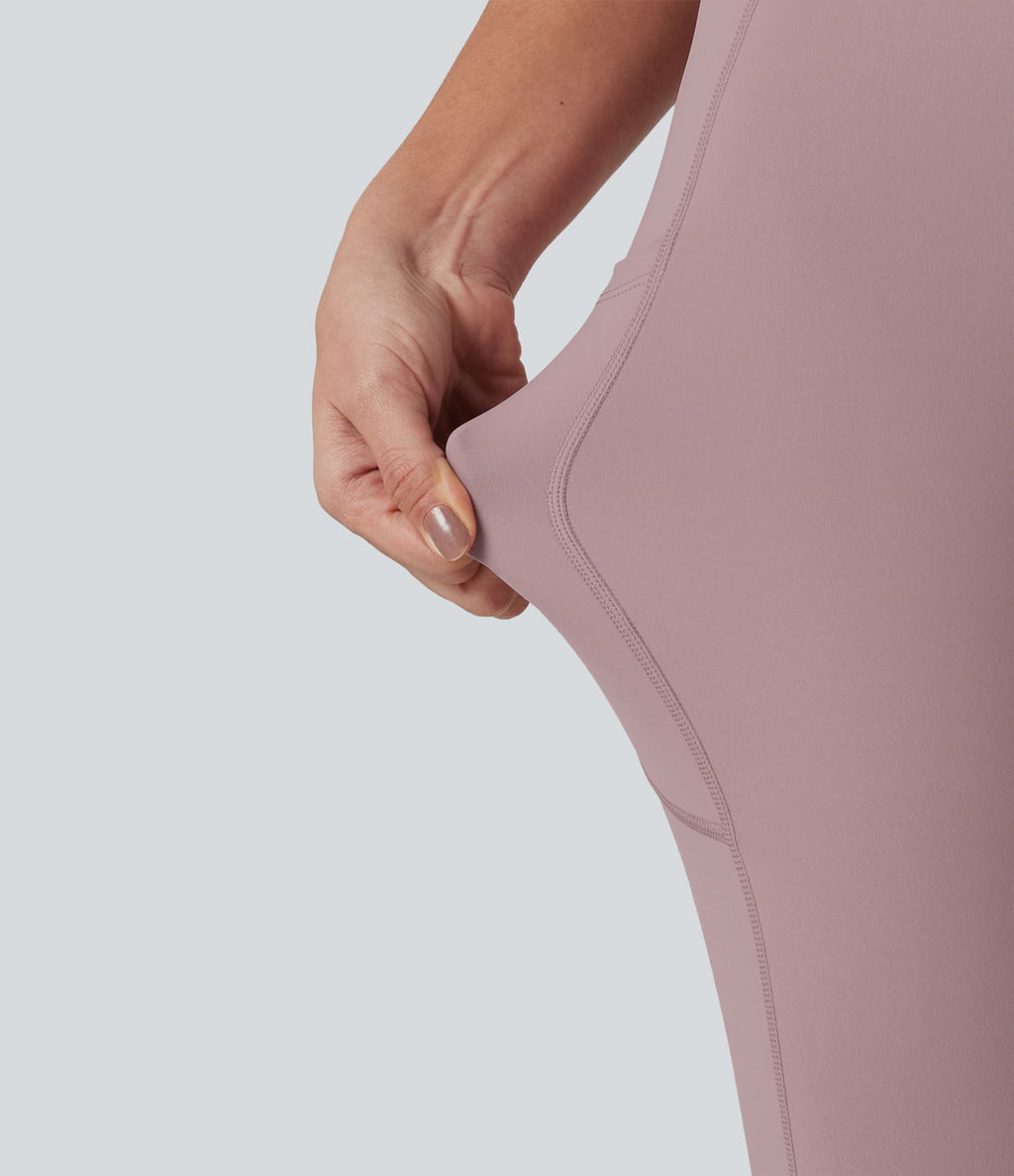 Legging de sport 2-en-1 SoftlyZero™ effet frais InstantCool taille haute avec mesh contrastant et poches, protection solaire UPF50+