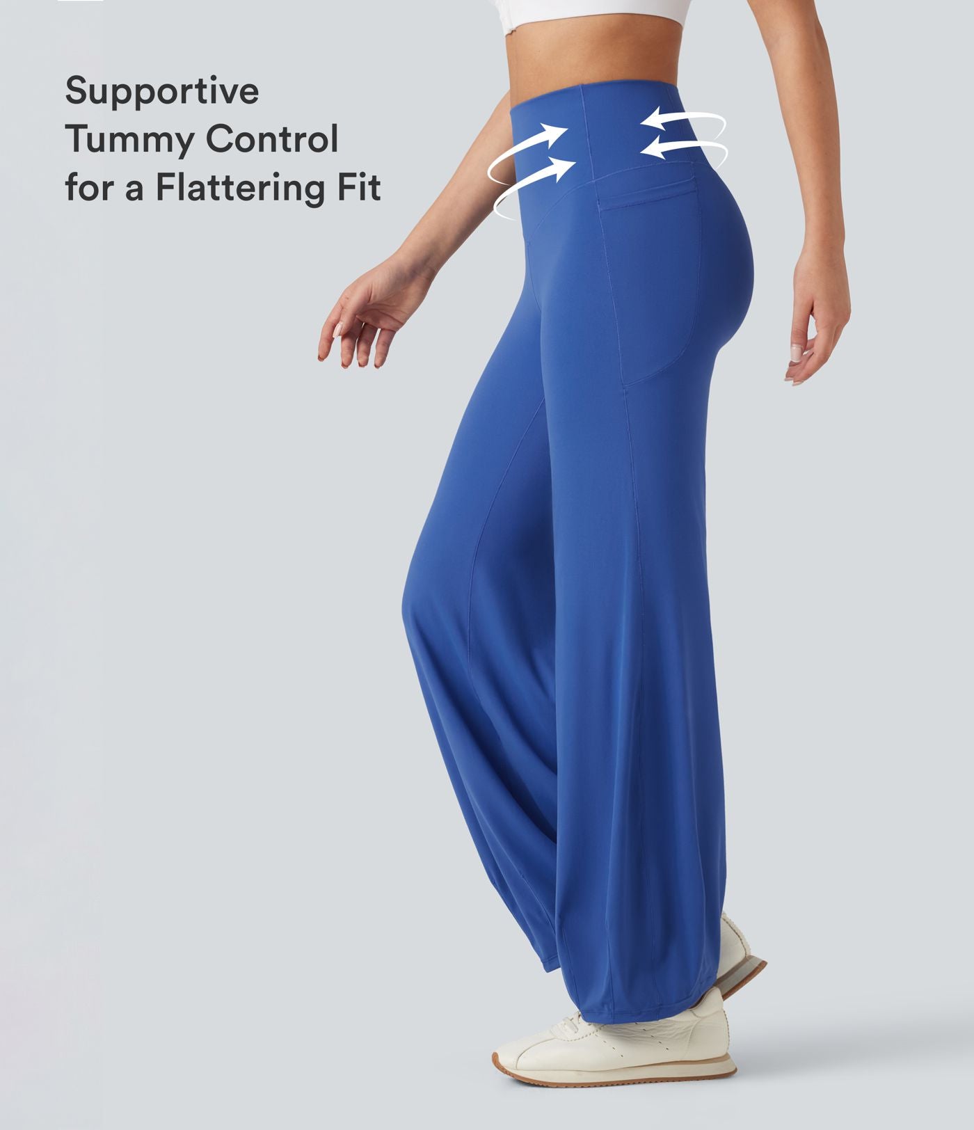Pantalon de danse SoftlyZero™ taille haute gainant avec poches - Protection solaire UPF50+