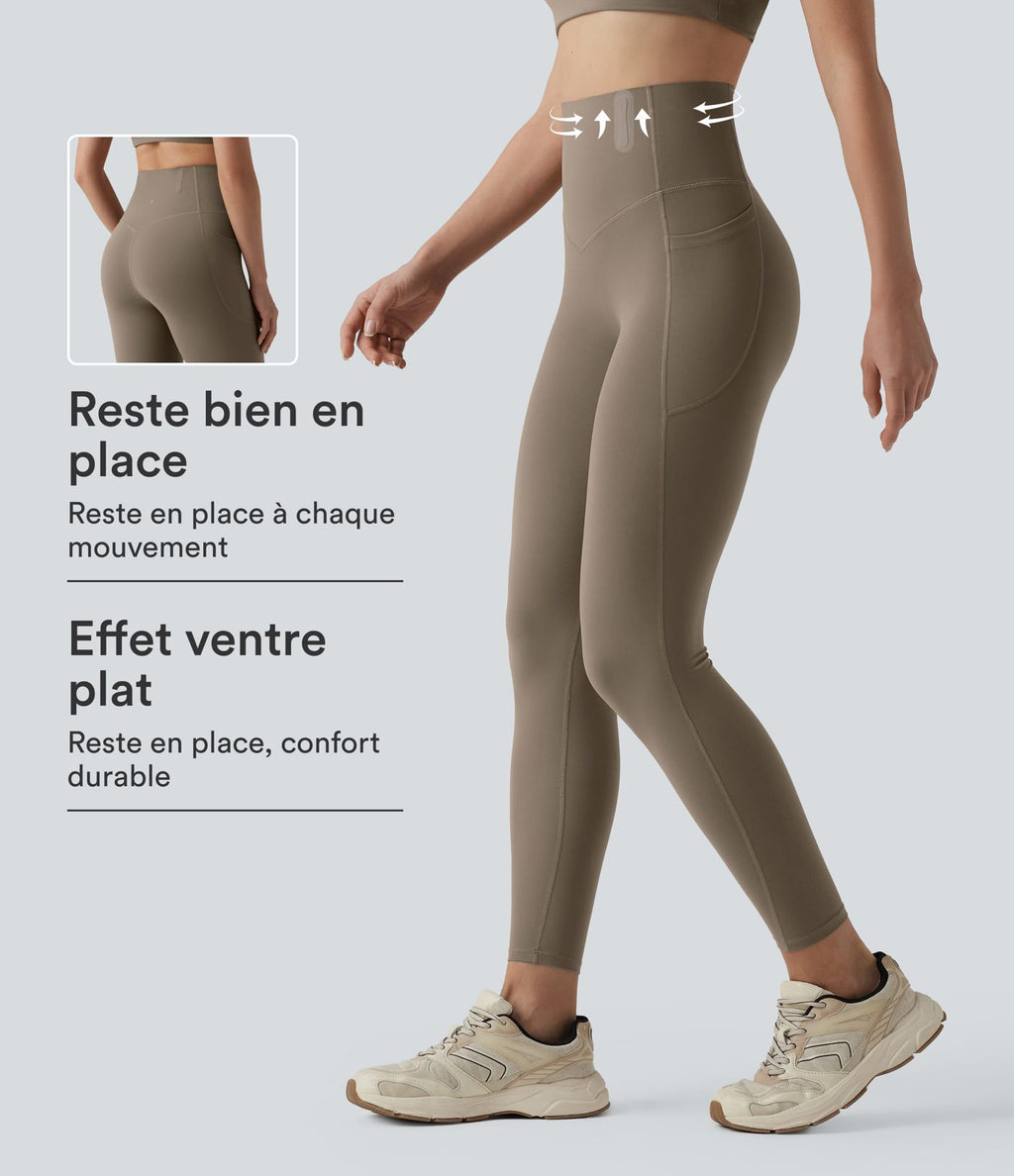 Legging 7/8 de yoga taille haute gainant sculptant anti-roulottage Halara UltraSculpt™ avec poches