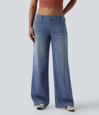 Jean large décontracté Halara Flex™ taille basse avec poches