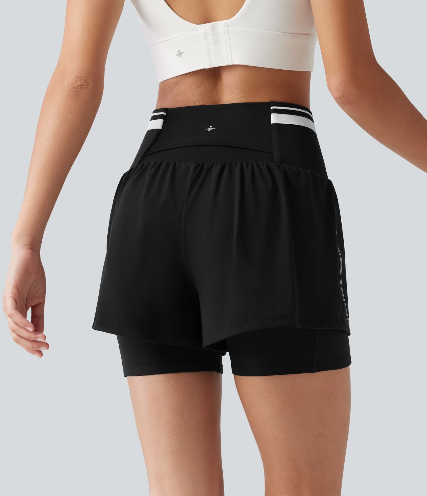 Short d’entraînement 2-en-1 SoftlyZero™ Airy réfléchissant taille très haute gainant effet frais 12,5 cm avec poches