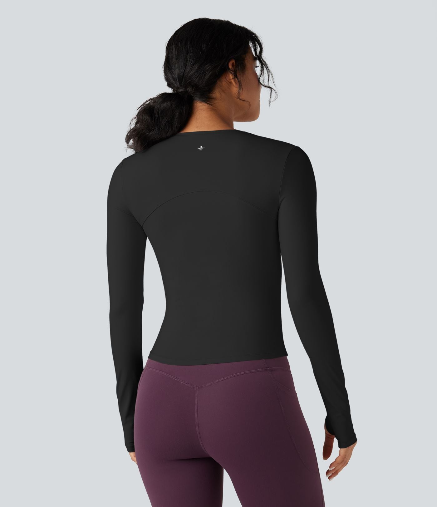 Top de sport yoga SoftlyZero™ Plush manches longues avec trous pouces