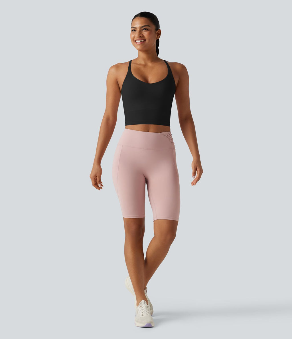 Débardeur de yoga court OneForm Seamless Flow, brassière intégrée