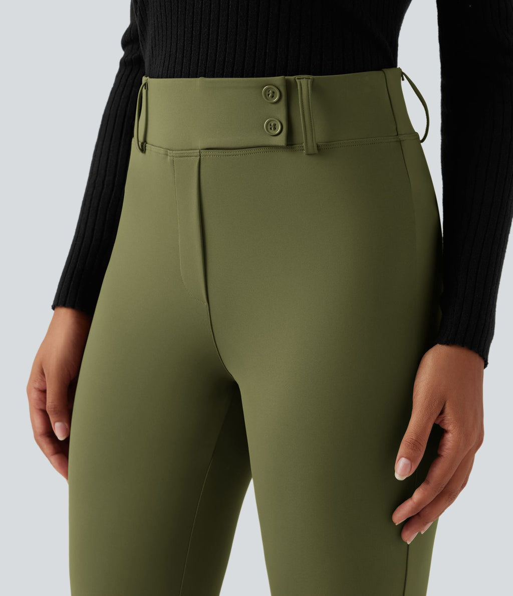 Pantalon tailleur évasé taille haute avec poches Halara Flex™