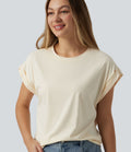 T-shirt casual à col rond et manches courtes