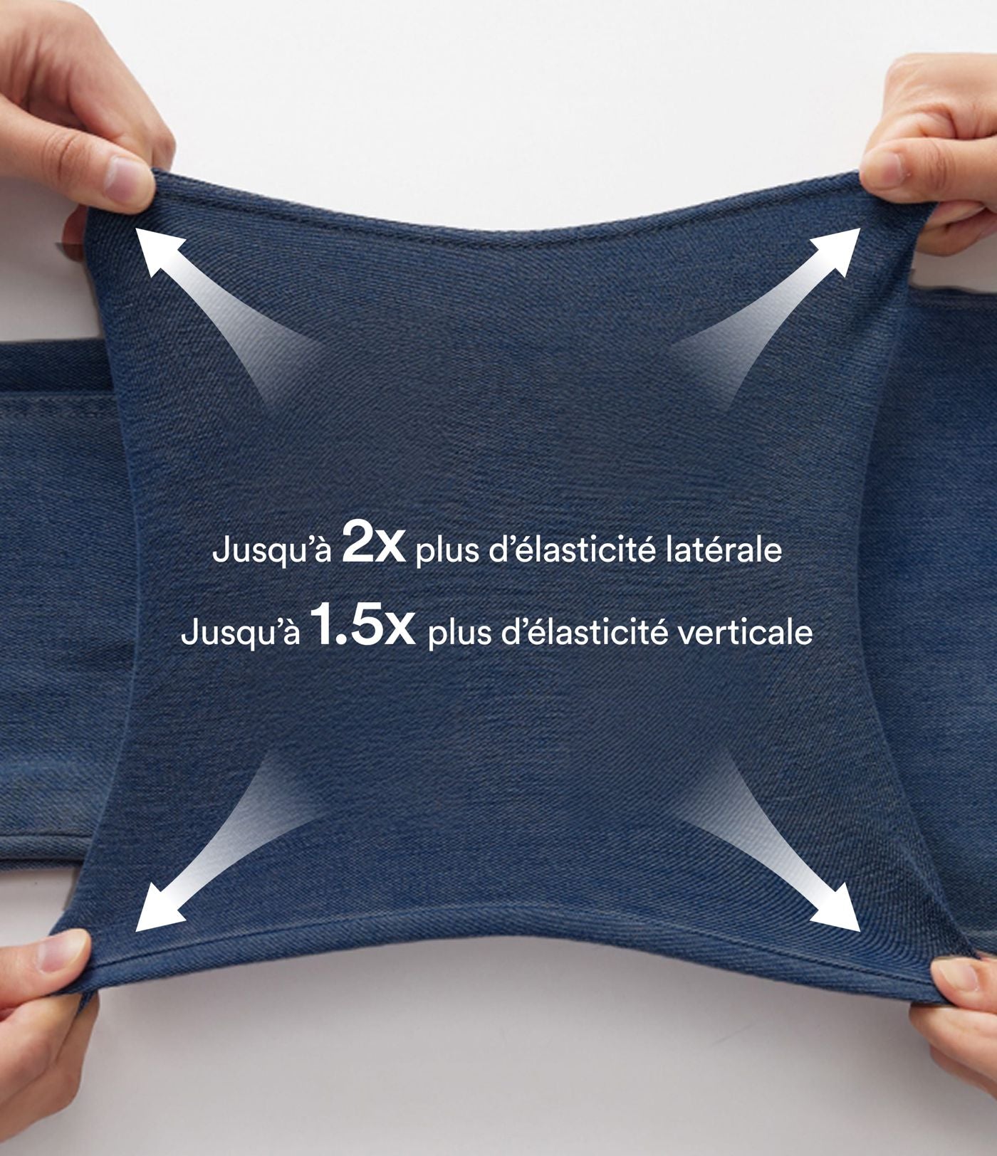 Salopette décontractée Halara Flex™ en denim extensible délavé, col V et poches latérales