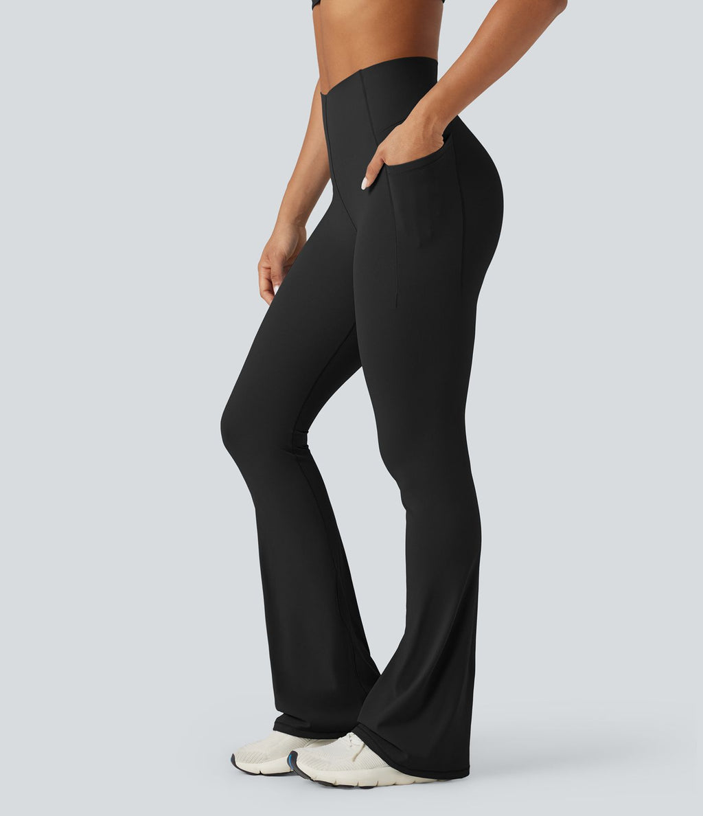 Legging d'entraînement Halara UltraSculpt™ SoCinched taille haute gainant bootcut avec poches