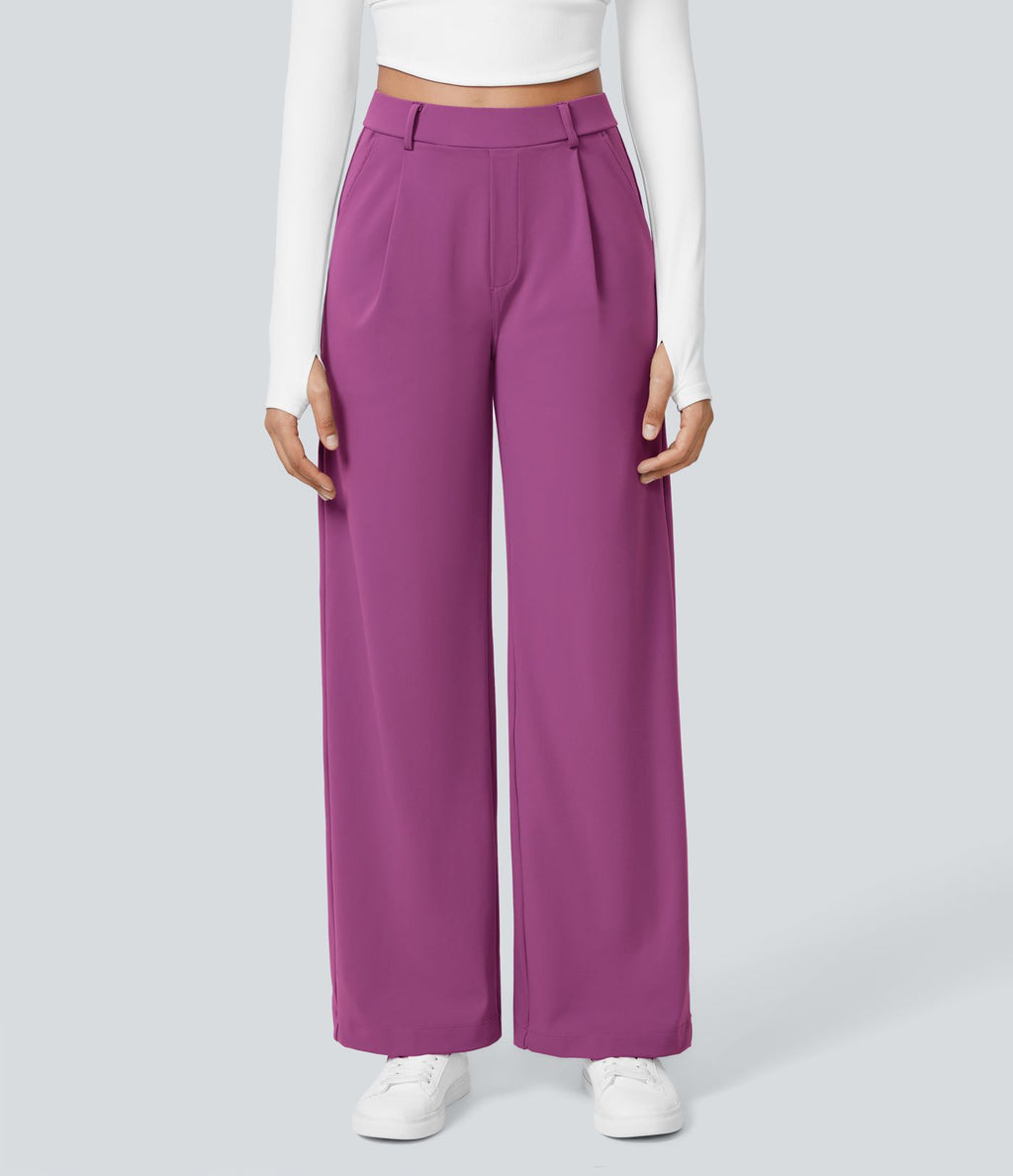 Pantalon tailleur Halara Flex™ DayStretch coupe droite taille haute avec poches