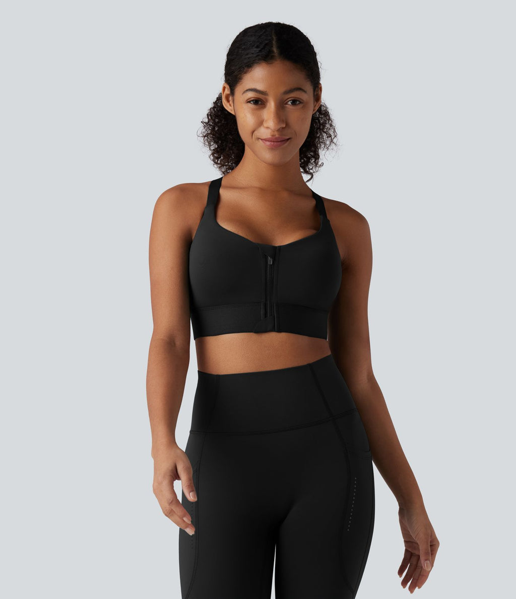 Brassière de sport SpeedWave™ soutien moyen à fermeture éclair et séchage rapide pour running