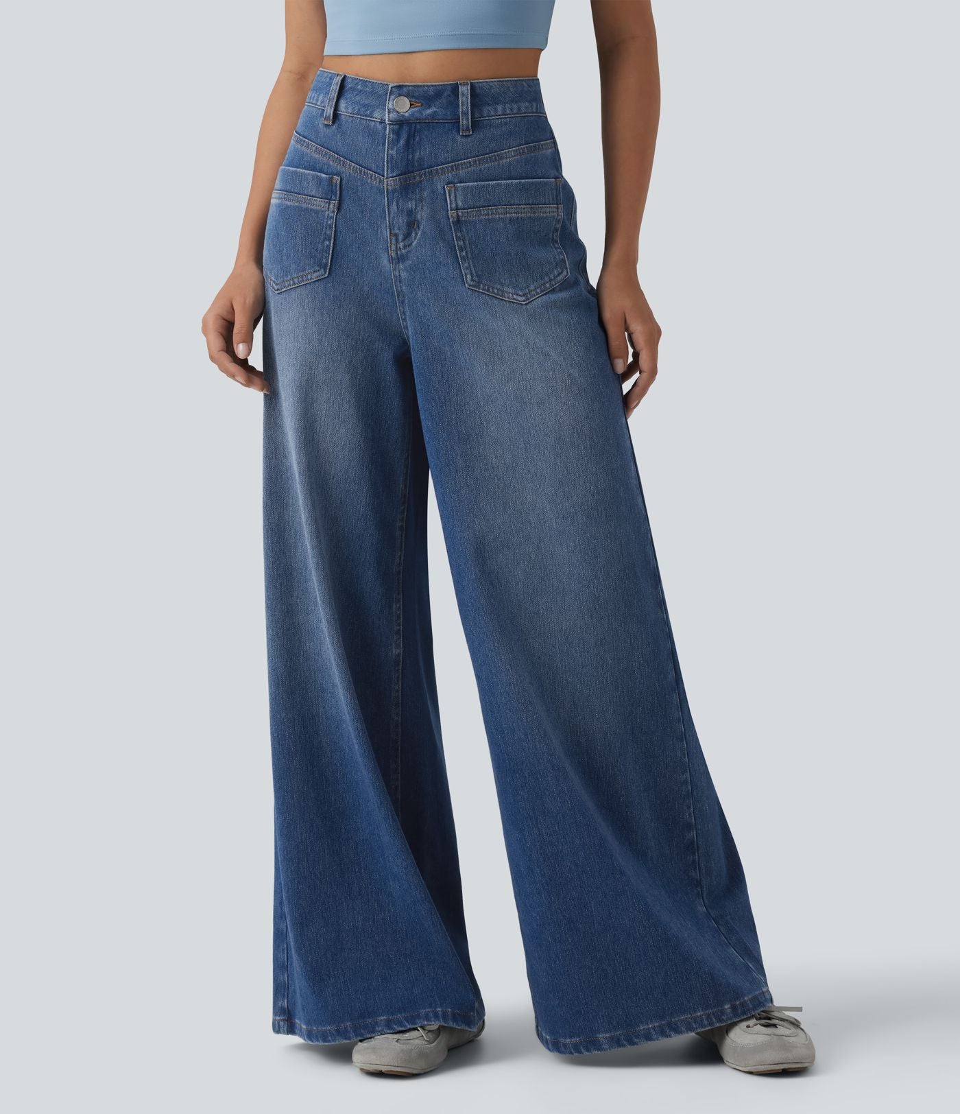 Jean ample Halara Flex™ casual taille mi-haute avec poches