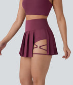 Jupe-short de danse mini Breezeful™ à taille haute, plissée, 2-en-1, avec poches latérales et arrière, ourlet asymétrique et séchage rapide