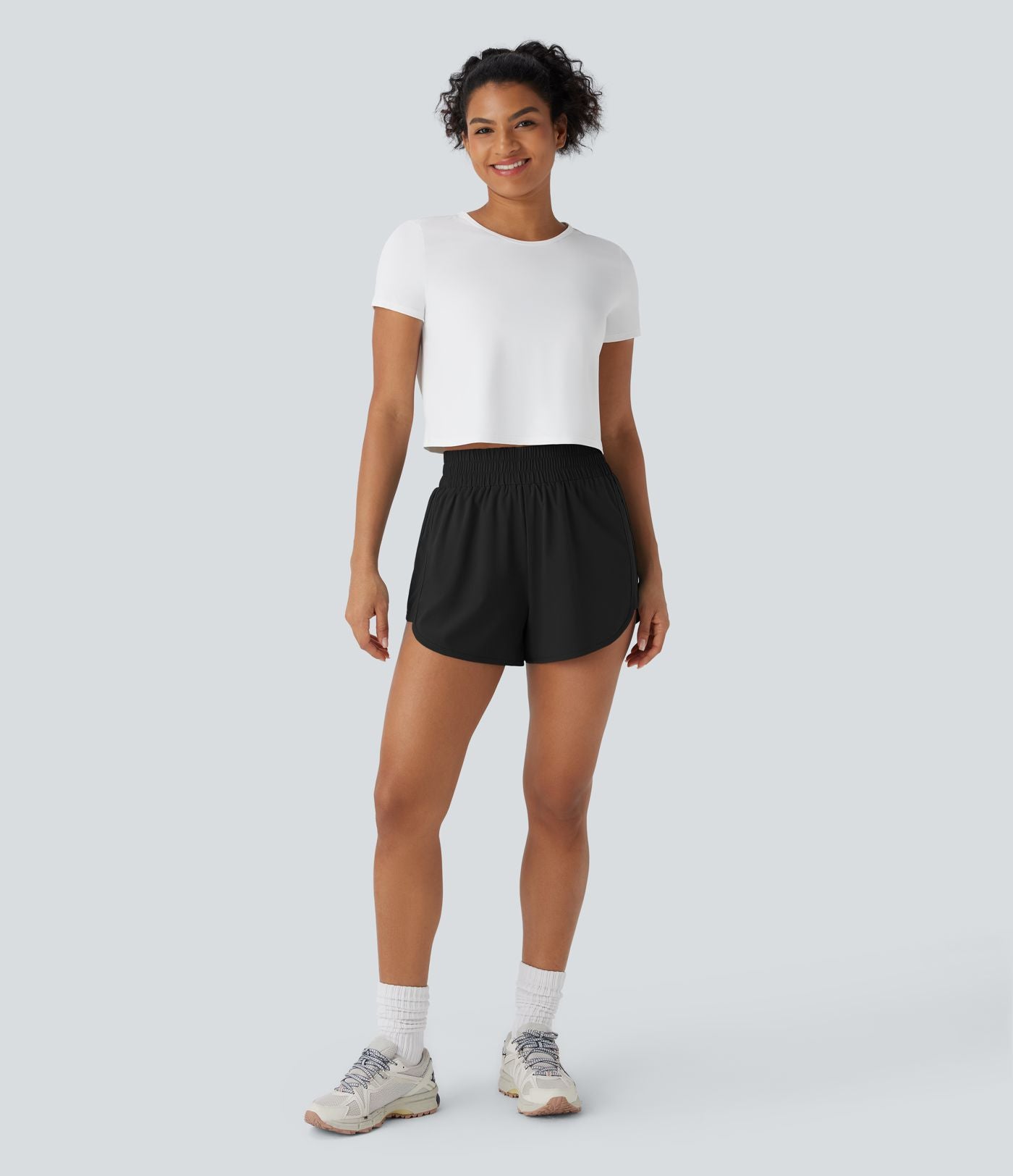 Short de randonnée Breezeful™ taille haute à séchage rapide avec poche zippée dos et ourlet arrondi