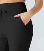Patitoff™ Flow Pantalon De Jogging Taille Haute Résistant Aux Poils d'animaux Avec Cordon De Serrage Et Poche Latérale Uni Sur Toute La Longueur