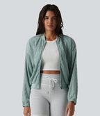 Veste bomber casual manches longues avec poches