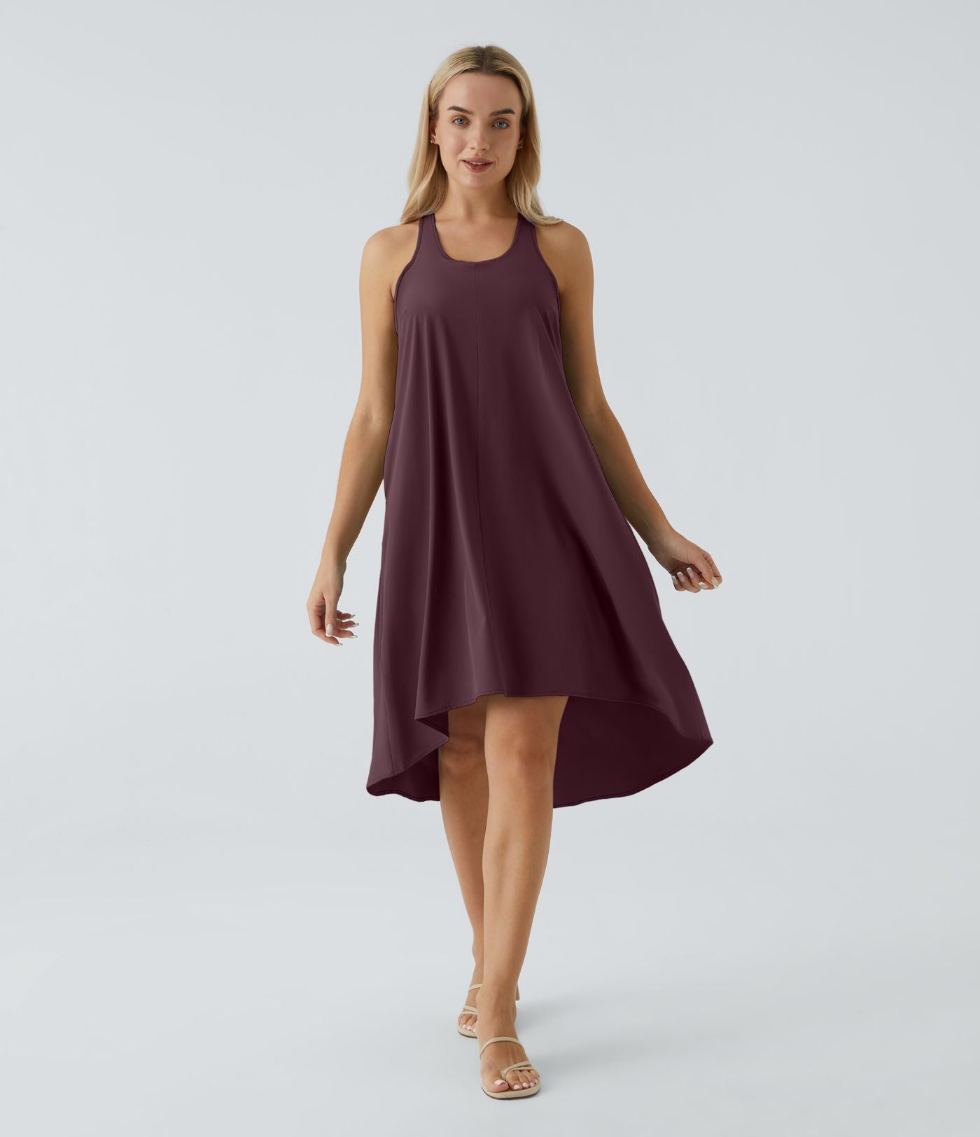 Robe décontractée mi-longue Breezeful™ dos nageur poche latérale fluide asymétrique séchage rapide A-C
