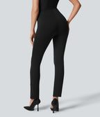 Pantalon de travail 7/8 gainant taille haute avec ourlet ajustable Halara Flex™