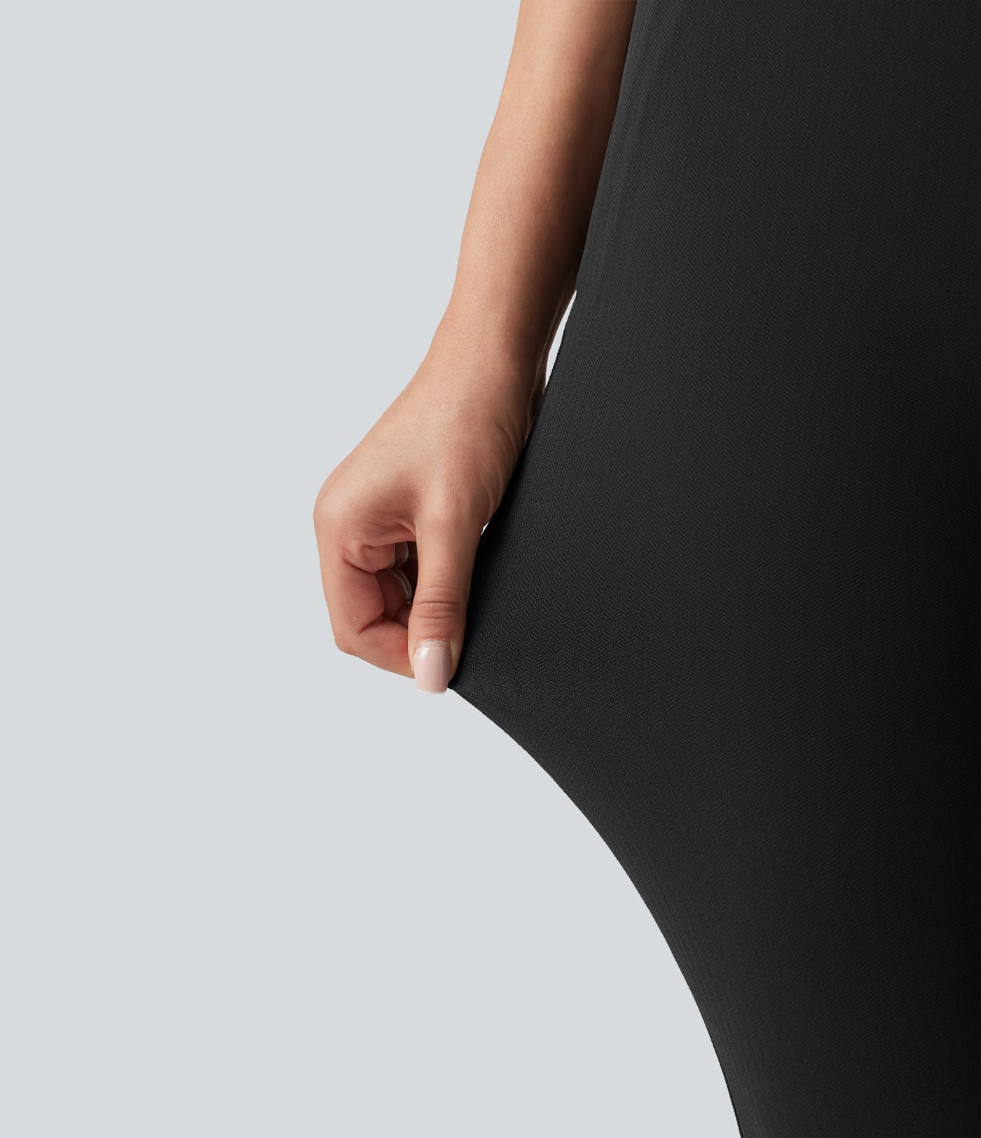 Pantalon skinny taille haute à chevrons pour le golf avec poches