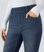 Jean skinny 7/8 décontracté taille mi-haute Halara Flex™ avec poches à enfiler