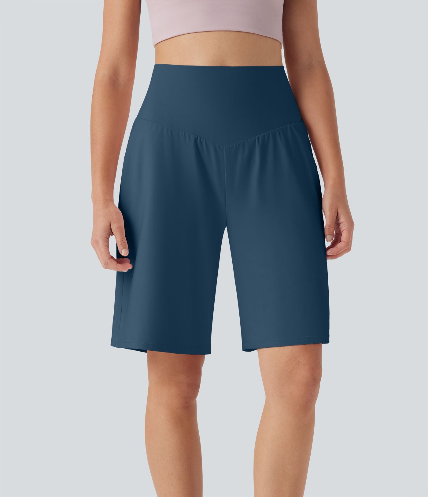 Bermuda SoftlyZero™ Airy de yoga taille haute avec poches multiples et effet frais InstantCool
