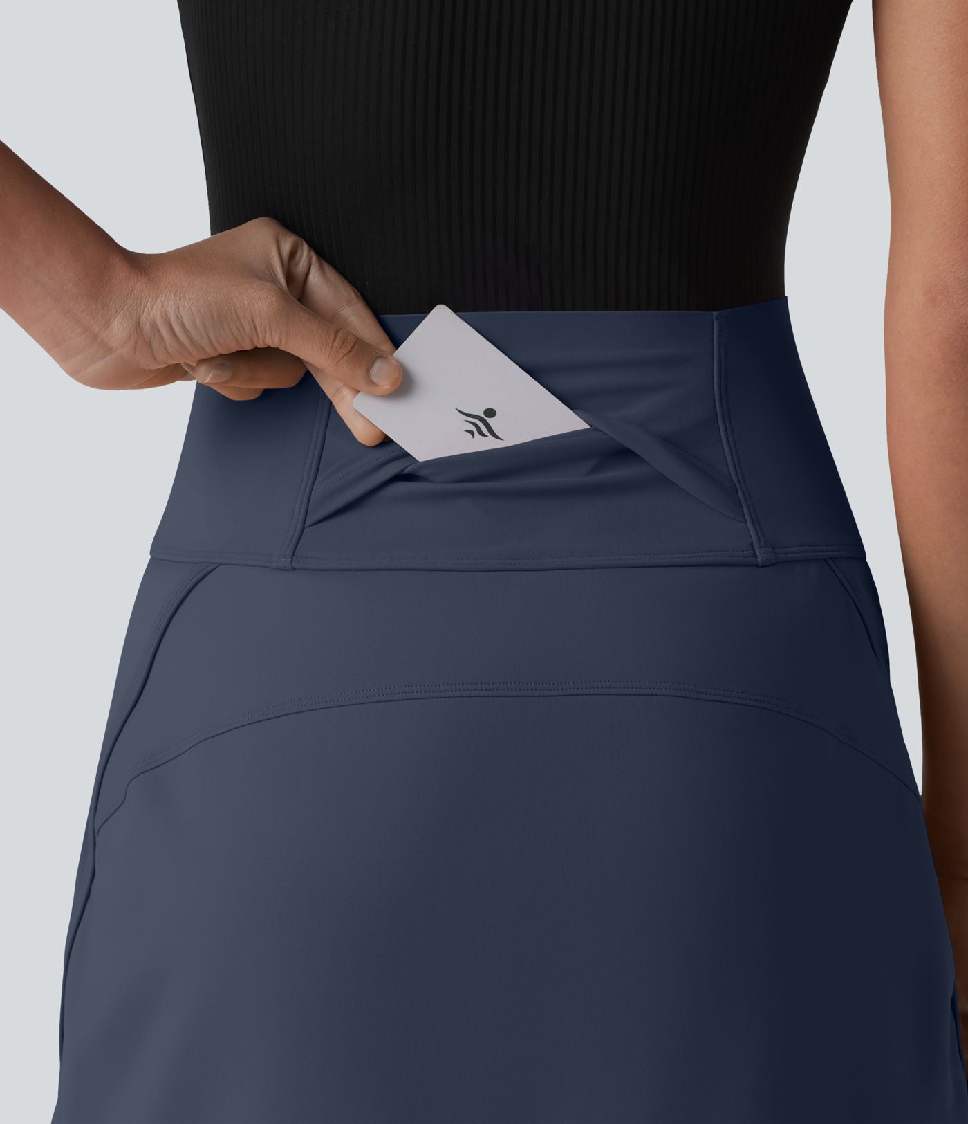 Jupe de golf courte 2-en-1 SoftlyZero™ Airy effet frais InstantCool taille ultra-haute gainant avec ourlet arrondi et poches