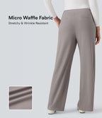 Pantalon tailleur baggy gaufré Halara Flex™ taille haute avec poches